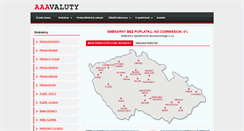 Desktop Screenshot of aaavaluty.cz